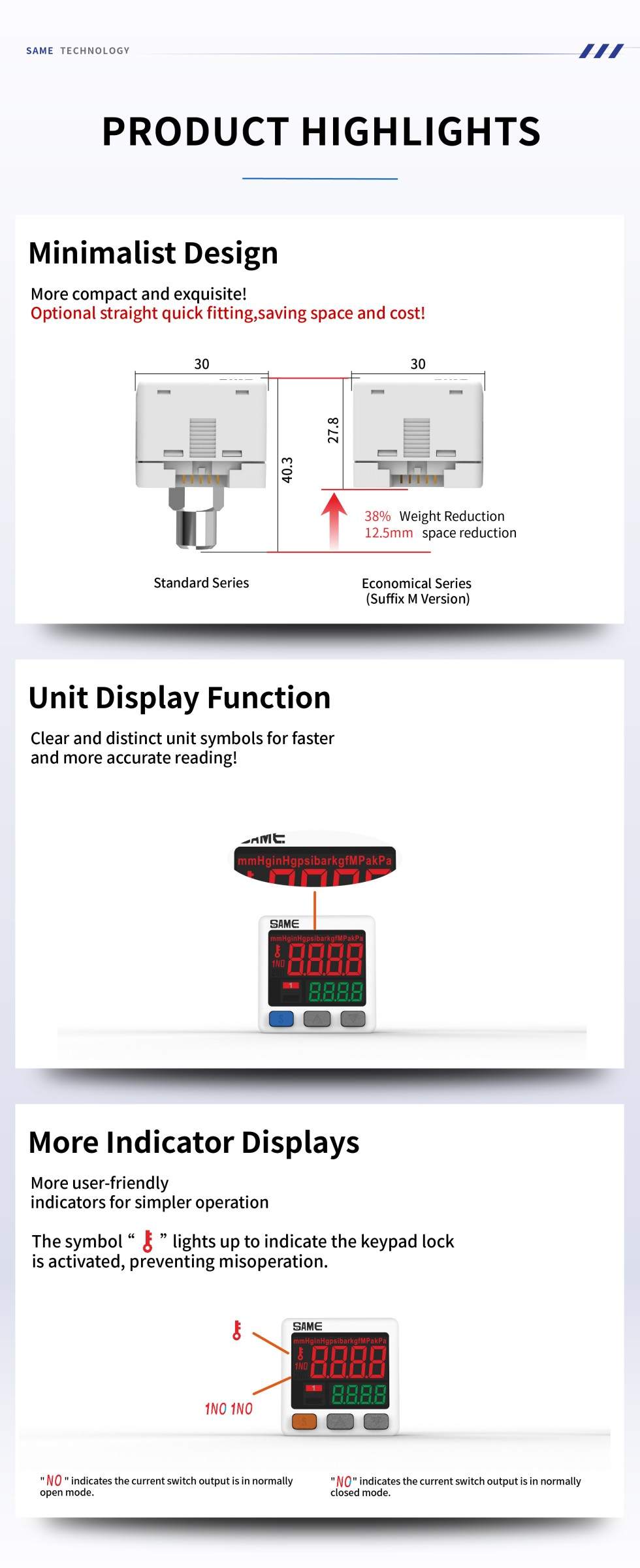 SP-01 Series Economical Type Digital Pressure Switch